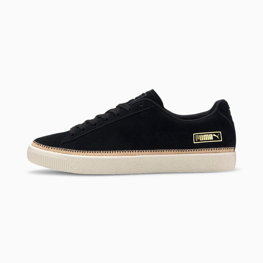 Puma Suede Trim DLX Férfi Sportcipő - Fekete ( Hungary - XQLEB7482 )